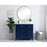 Elegant Sommerville 36" Single Bathroom Vanity, Blue/Backsplash