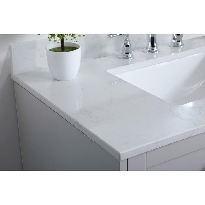 Elegant Sommerville 36" Single Bathroom Vanity, Grey/Backsplash