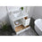 Elegant Sommerville 36" Single Bathroom Vanity, White/Backsplash