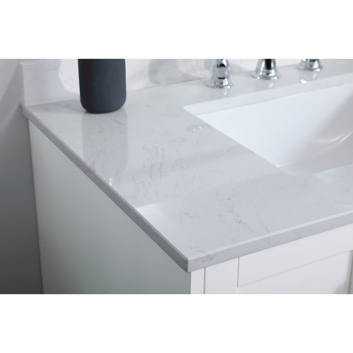 Elegant Sommerville 36" Single Bathroom Vanity, White/Backsplash