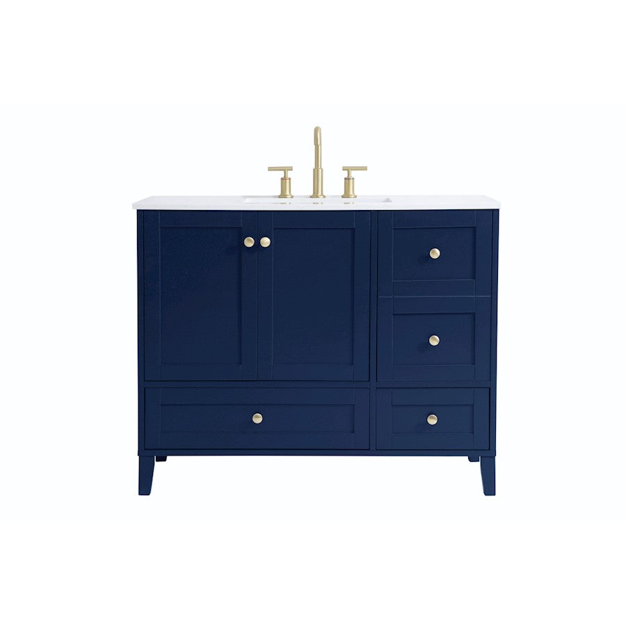 Elegant Kitchen/Bath Sommerville 42" Single Bathroom Vanity, Blue - VF18042BL