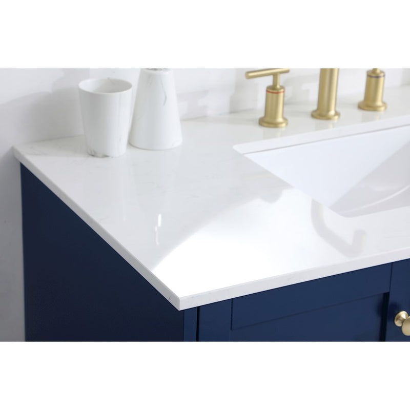 Elegant Kitchen/Bath Sommerville 42" Single Bathroom Vanity, Blue