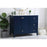 Elegant Sommerville 42" Single Bathroom Vanity, Blue/Backsplash
