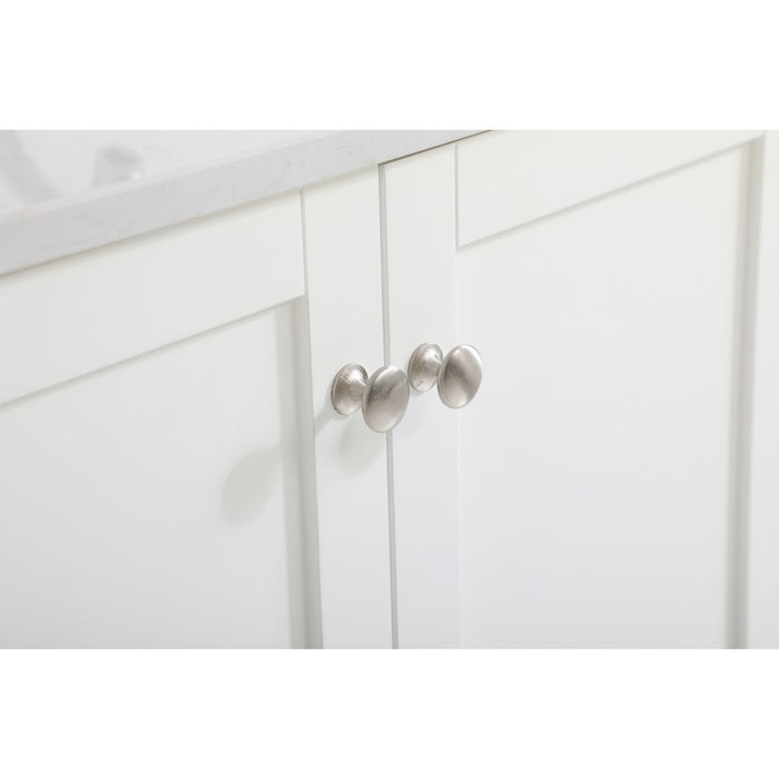 Elegant Sommerville 42" Single Bathroom Vanity, White/Backsplash