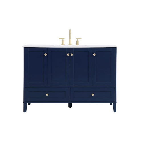 Elegant Kitchen/Bath Sommerville 48" Single Bathroom Vanity, Blue - VF18048BL