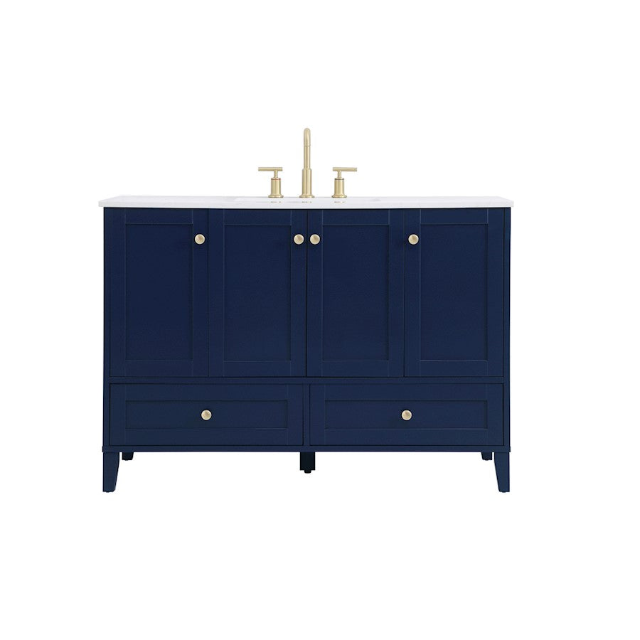 Elegant Kitchen/Bath Sommerville 48" Single Bathroom Vanity, Blue - VF18048BL