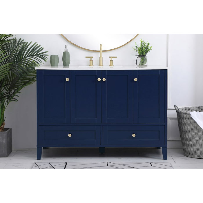 Elegant Kitchen/Bath Sommerville 48" Single Bathroom Vanity, Blue