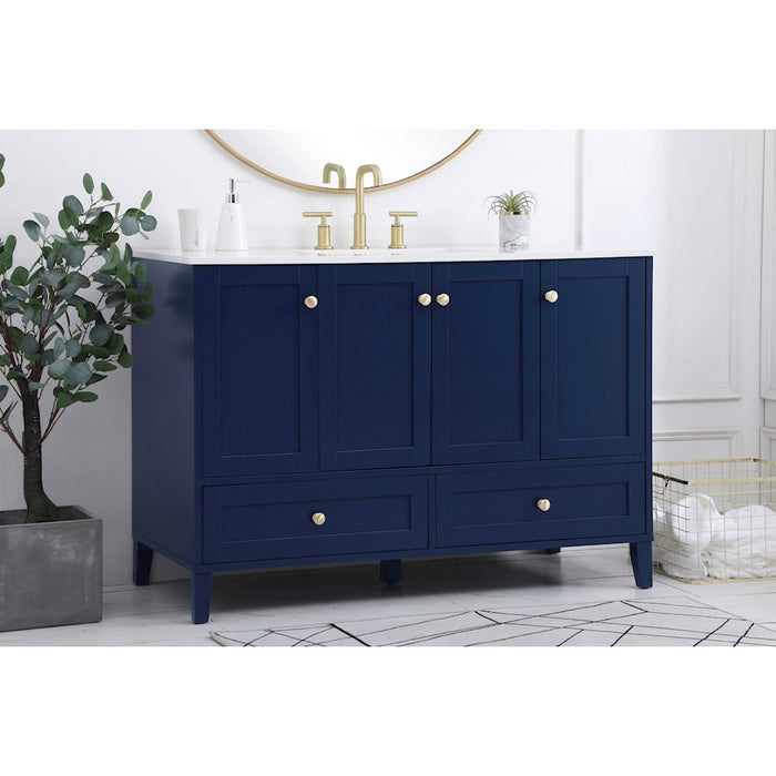 Elegant Kitchen/Bath Sommerville 48" Single Bathroom Vanity, Blue