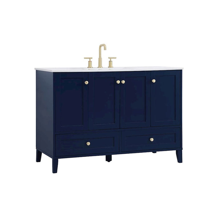 Elegant Kitchen/Bath Sommerville 48" Single Bathroom Vanity, Blue