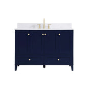 Elegant Sommerville 48" Single Bathroom Vanity, Blue/Backsplash - VF18048BL-BS
