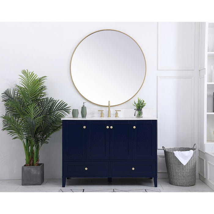 Elegant Sommerville 48" Single Bathroom Vanity, Blue/Backsplash