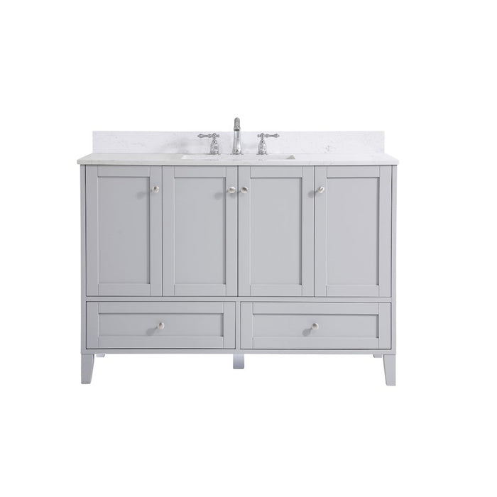 Elegant Sommerville 48" Single Bathroom Vanity, Grey/Backsplash - VF18048GR-BS