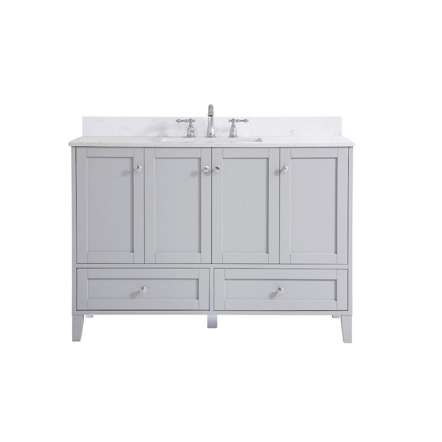 Elegant Sommerville 48" Single Bathroom Vanity, Grey/Backsplash - VF18048GR-BS