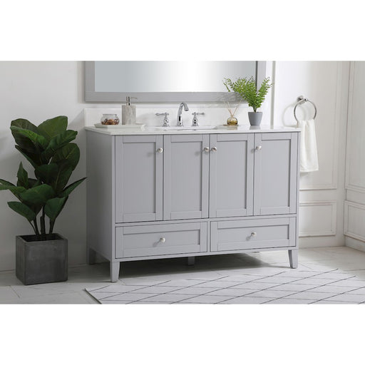 Elegant Sommerville 48" Single Bathroom Vanity, Grey/Backsplash