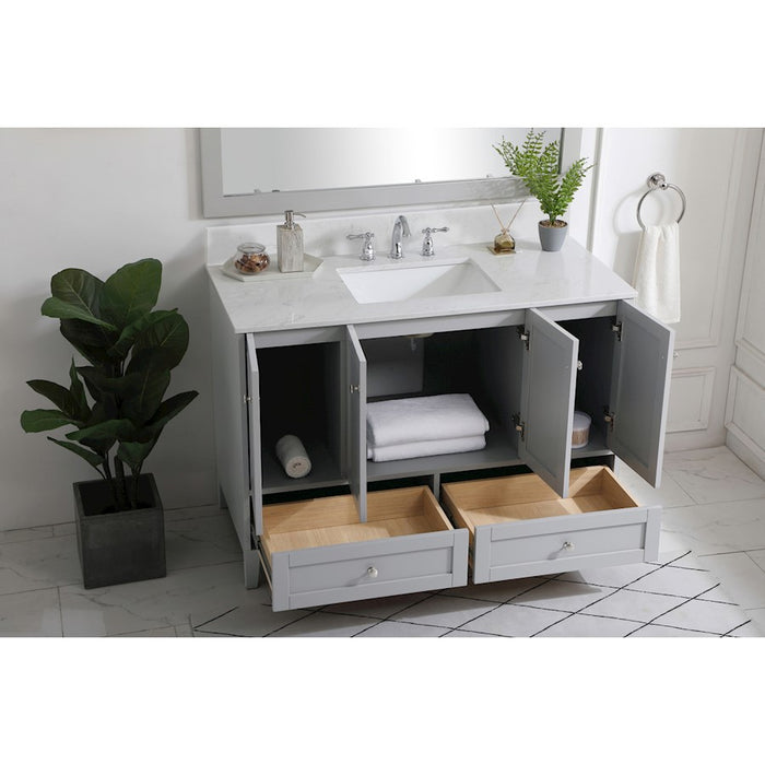 Elegant Sommerville 48" Single Bathroom Vanity, Grey/Backsplash