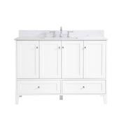Elegant Sommerville 48" Single Bathroom Vanity, White/Backsplash - VF18048WH-BS