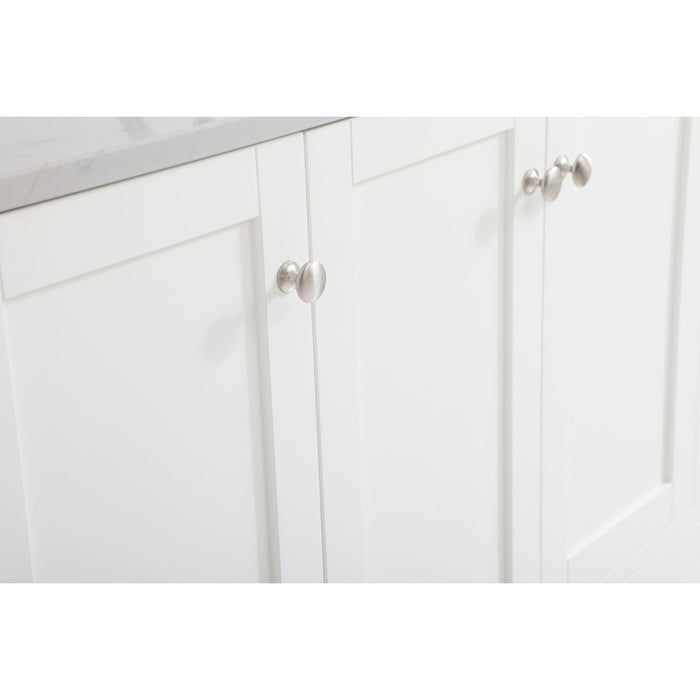 Elegant Sommerville 48" Single Bathroom Vanity, White/Backsplash
