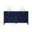 Elegant Kitchen/Bath Sommerville 60" Double Bathroom Vanity, Blue - VF18060DBL