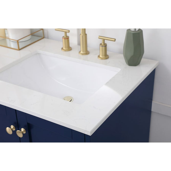Elegant Kitchen/Bath Sommerville 60" Double Bathroom Vanity, Blue