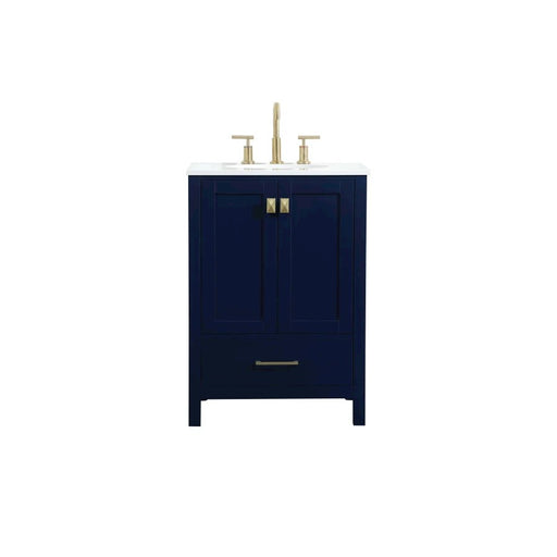 Elegant Kitchen/Bath Irene 24" Single Bathroom Vanity, Blue - VF18824BL