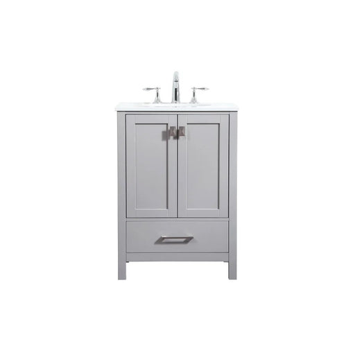 Elegant Kitchen/Bath Irene 24" Single Bathroom Vanity, Grey - VF18824GR