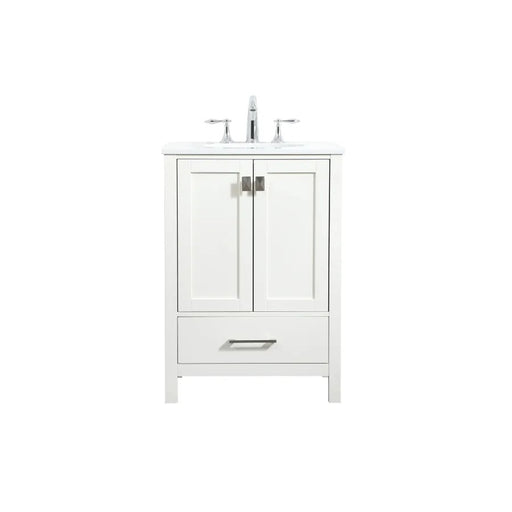 Elegant Kitchen/Bath Irene 24" Single Bathroom Vanity, White - VF18824WH