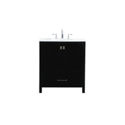 Elegant Kitchen/Bath Irene 30" Single Bathroom Vanity, Black - VF18830BK