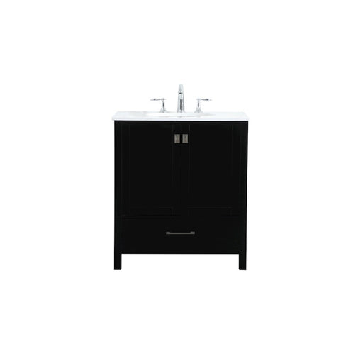 Elegant Kitchen/Bath Irene 30" Single Bathroom Vanity, Black - VF18830BK