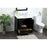 Elegant Irene 30" Single Bathroom Vanity, Black/Backsplash