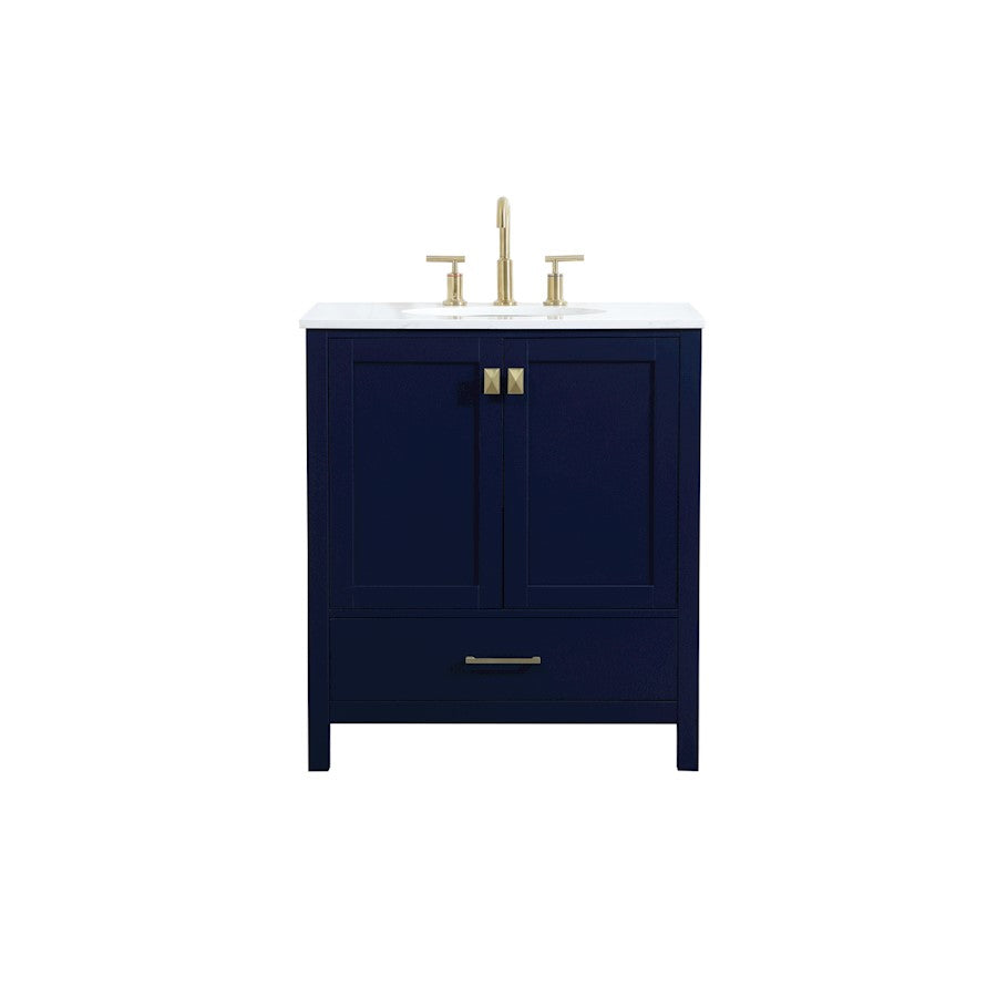 Elegant Kitchen/Bath Irene 30" Single Bathroom Vanity, Blue - VF18830BL