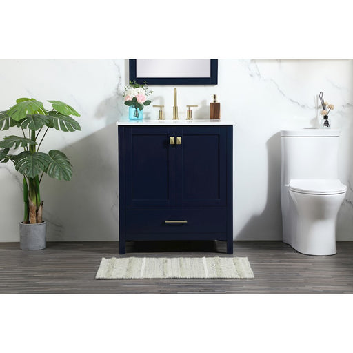 Elegant Kitchen/Bath Irene 30" Single Bathroom Vanity, Blue