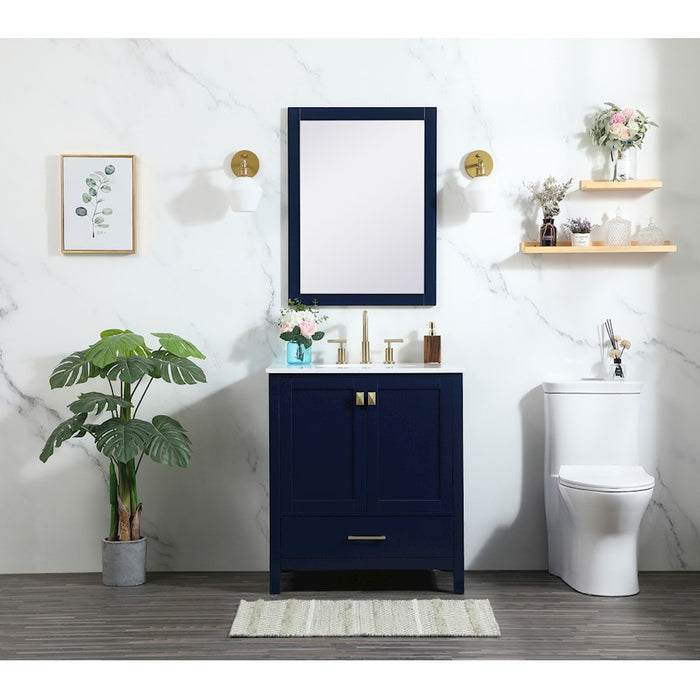 Elegant Kitchen/Bath Irene 30" Single Bathroom Vanity, Blue