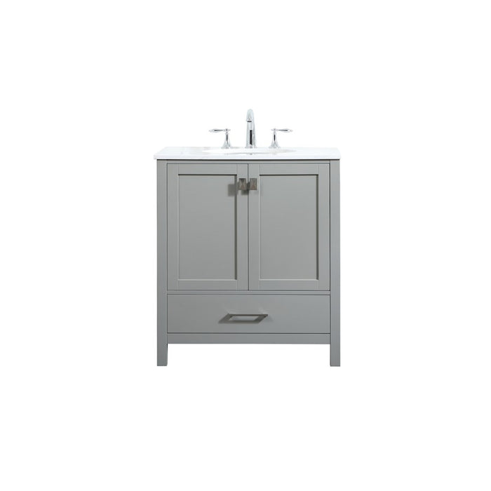 Elegant Kitchen/Bath Irene 30" Single Bathroom Vanity, Grey - VF18830GR