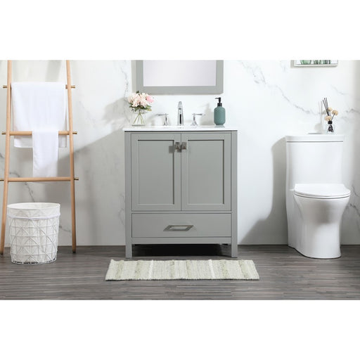 Elegant Kitchen/Bath Irene 30" Single Bathroom Vanity, Grey