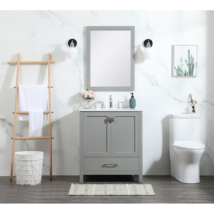 Elegant Kitchen/Bath Irene 30" Single Bathroom Vanity, Grey