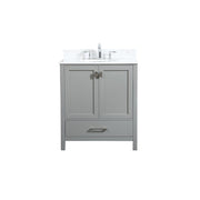 Elegant Irene 30" Single Bathroom Vanity, Grey/Backsplash - VF18830GR-BS