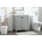 Elegant Irene 30" Single Bathroom Vanity, Grey/Backsplash