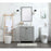 Elegant Irene 30" Single Bathroom Vanity, Grey/Backsplash