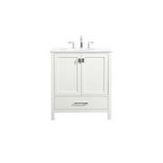 Elegant Kitchen/Bath Irene 30" Single Bathroom Vanity, White - VF18830WH