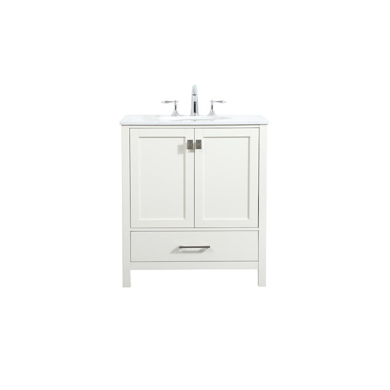 Elegant Kitchen/Bath Irene 30" Single Bathroom Vanity, White - VF18830WH