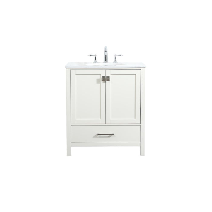 Elegant Kitchen/Bath Irene 30" Single Bathroom Vanity, White - VF18830WH