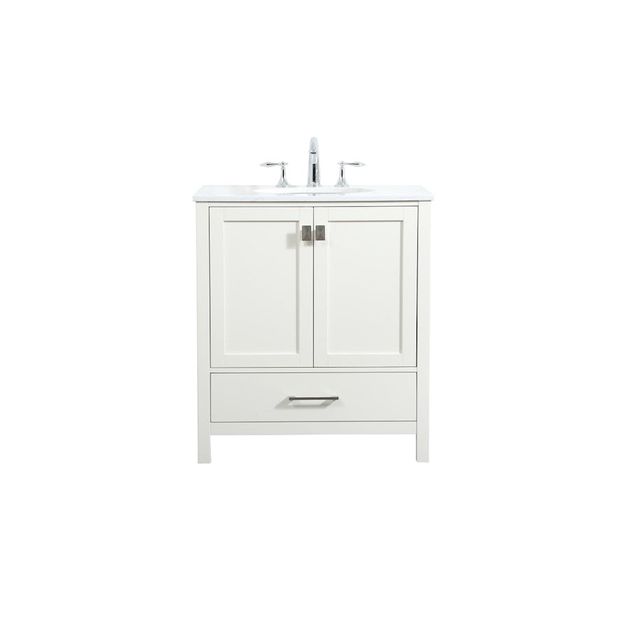 Elegant Kitchen/Bath Irene 30" Single Bathroom Vanity, White - VF18830WH