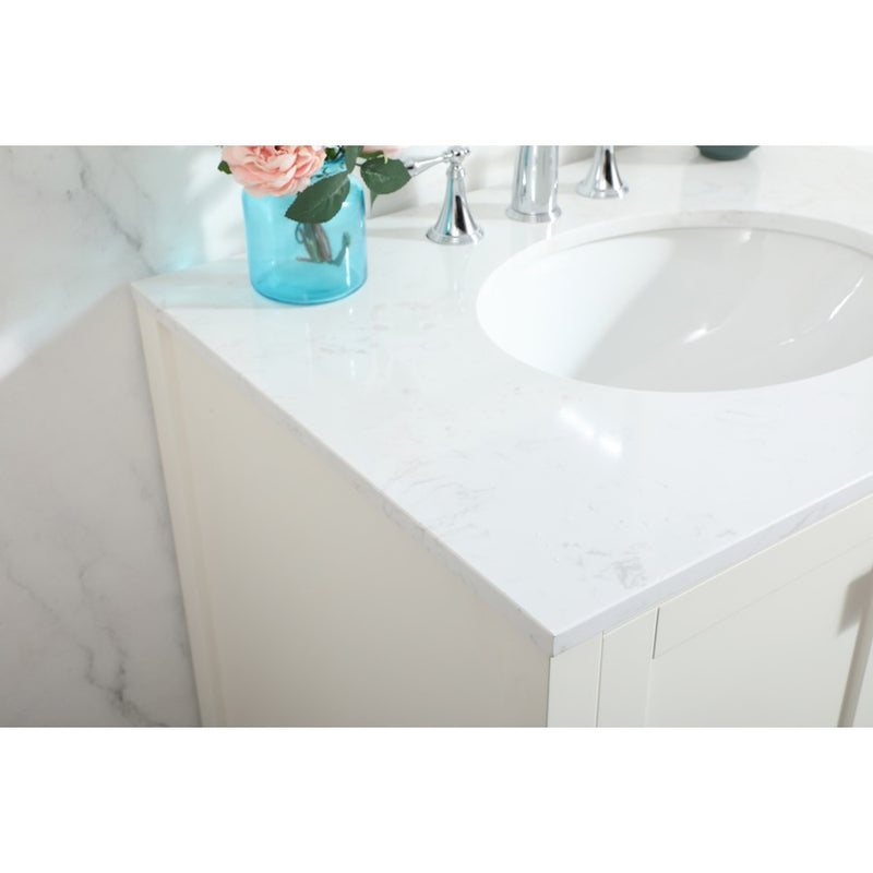 Elegant Kitchen/Bath Irene 30" Single Bathroom Vanity, White