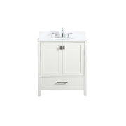 Elegant Irene 30" Single Bathroom Vanity, White/Backsplash - VF18830WH-BS