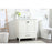 Elegant Irene 30" Single Bathroom Vanity, White/Backsplash