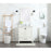 Elegant Irene 30" Single Bathroom Vanity, White/Backsplash