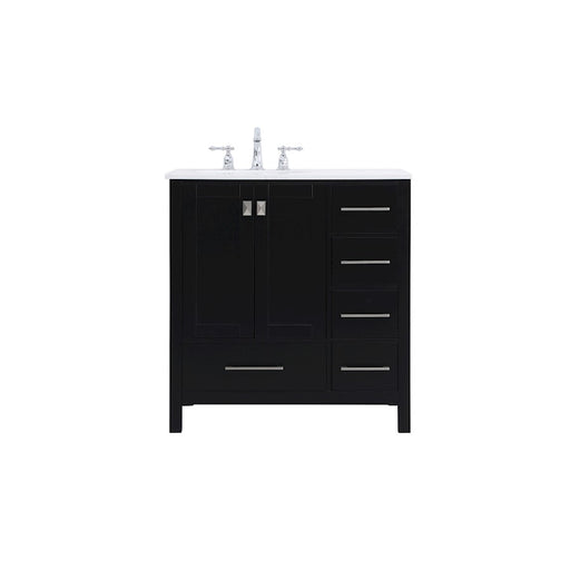 Elegant Kitchen/Bath Irene 32" Single Bathroom Vanity, Black - VF18832BK