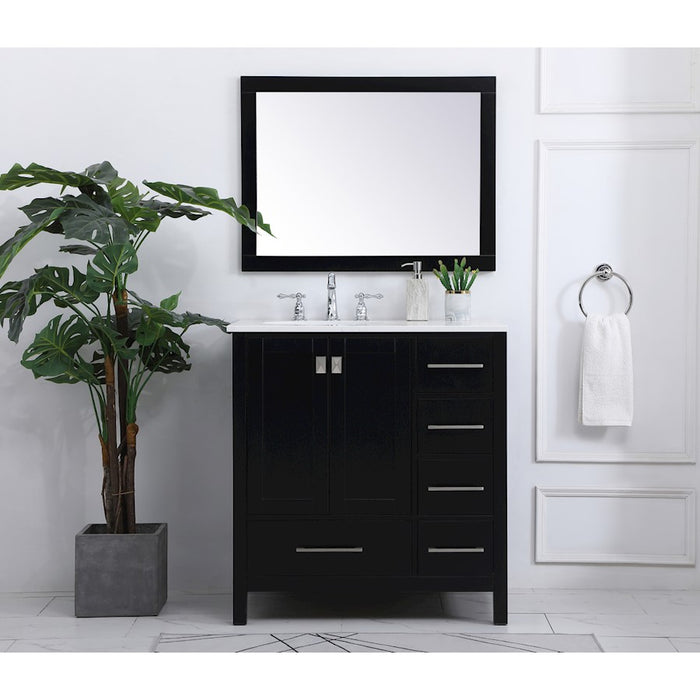 Elegant Kitchen/Bath Irene 32" Single Bathroom Vanity, Black
