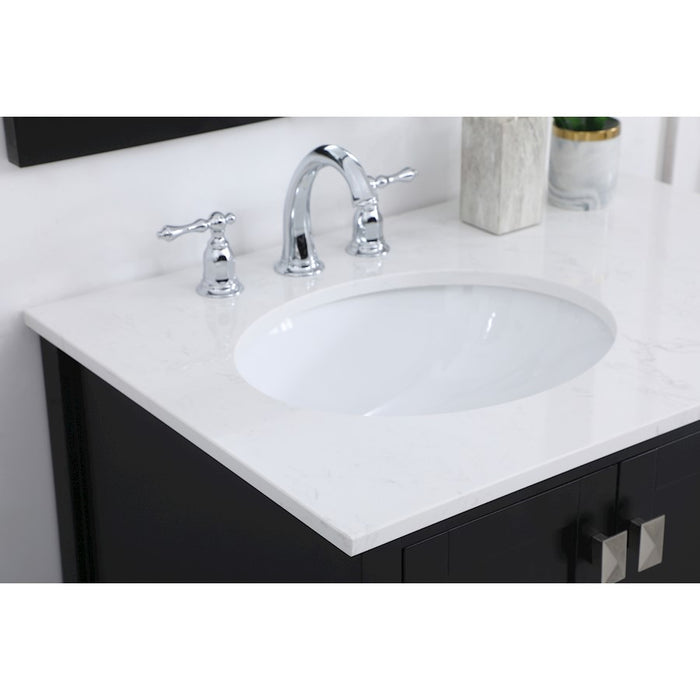Elegant Kitchen/Bath Irene 32" Single Bathroom Vanity, Black