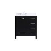 Elegant Irene 32" Single Bathroom Vanity, Black/Backsplash - VF18832BK-BS
